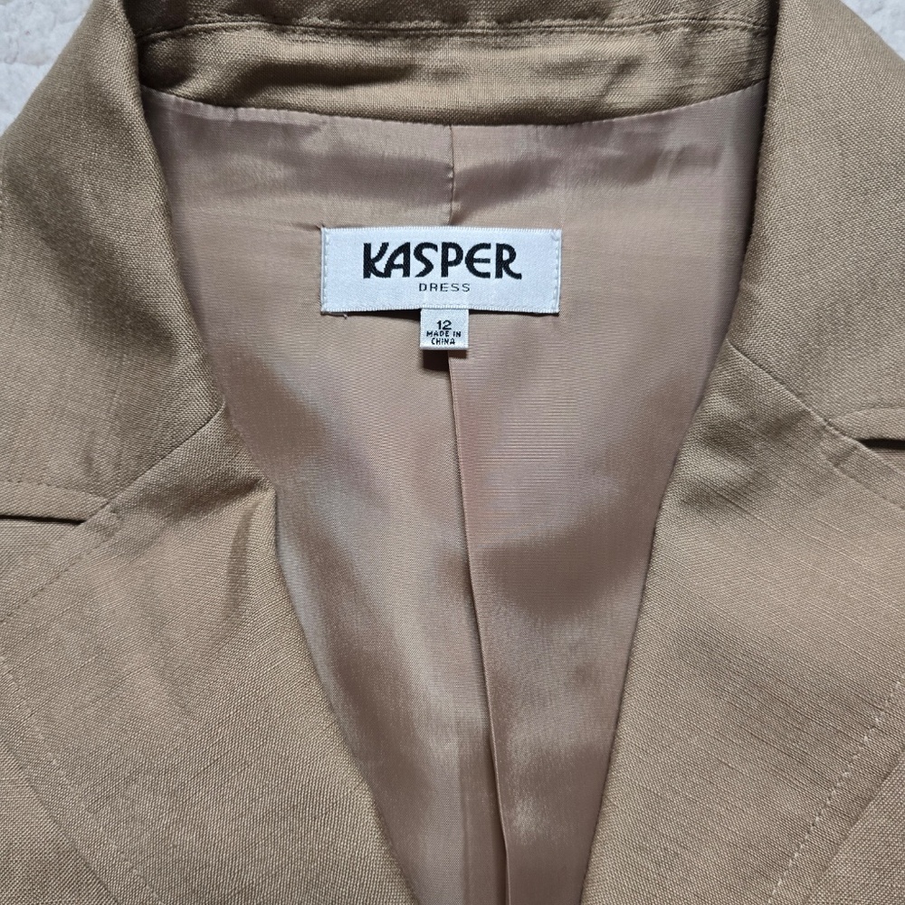 Kasper Linen Blend Short Sleeve Midi Dress Size 12 - Picture 3 of 16